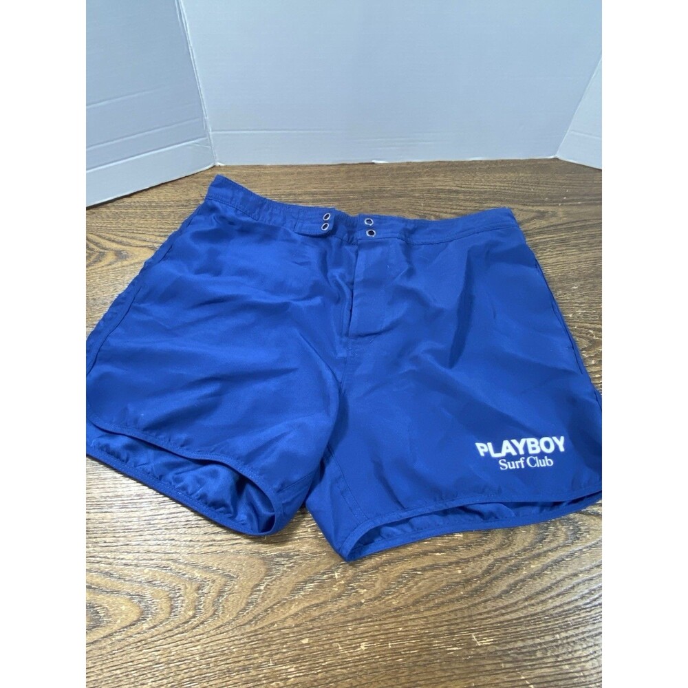 PlayBoy By PacSun Surf Club Mens Swim Trunks Bathing Suit Blue Size Medium